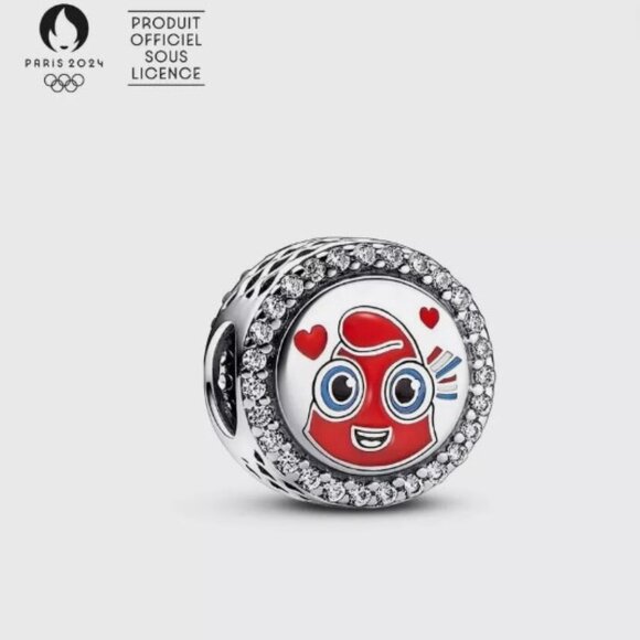 Pandora France Exclusive Paris 2024 Olympic Games Mascot Engravable792016CZ_E060 - Picture 1 of 12
